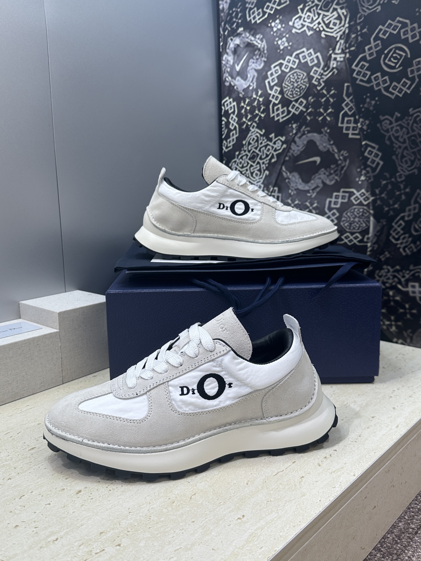 工厂价(仅男码）Dior 迪奥 2026春夏新款 Squash 摩登徳训运动鞋 明星同款厚底圆头系带休闲