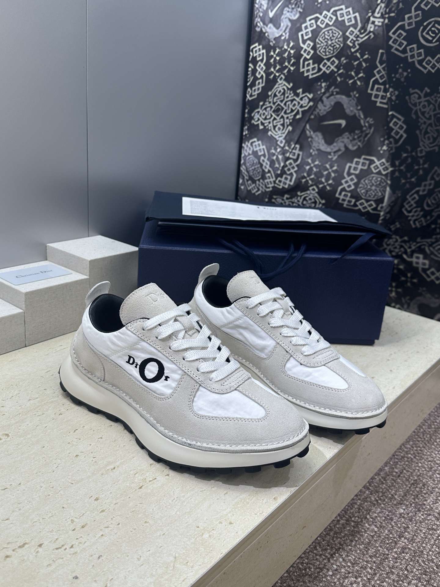 工厂价(仅男码）Dior 迪奥 2026春夏新款 Squash 摩登徳训运动鞋 明星同款厚底圆头系带休闲