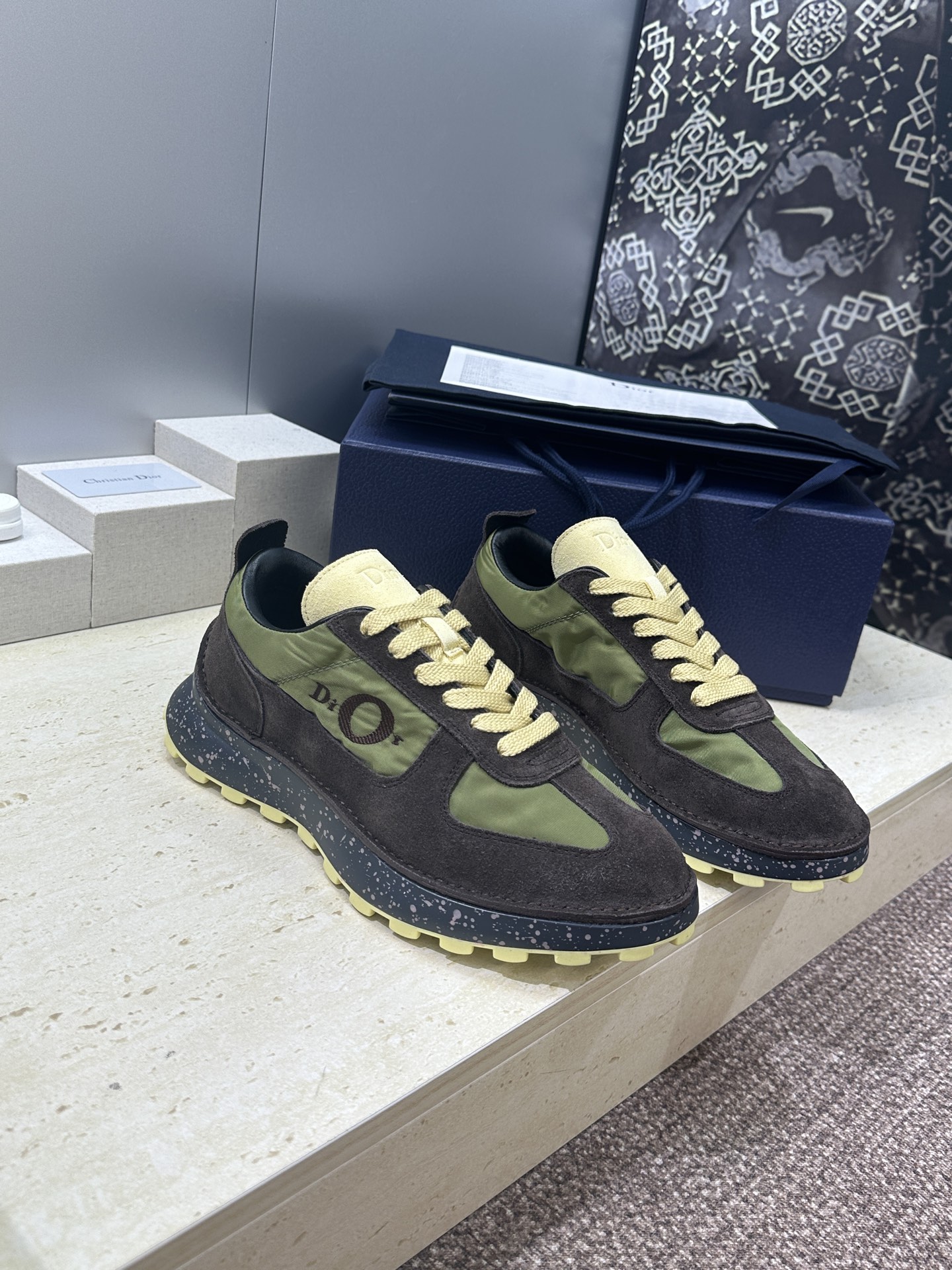 工厂价(仅男码）Dior 迪奥 2026春夏新款 Squash 摩登徳训运动鞋 明星同款厚底圆头系带休闲