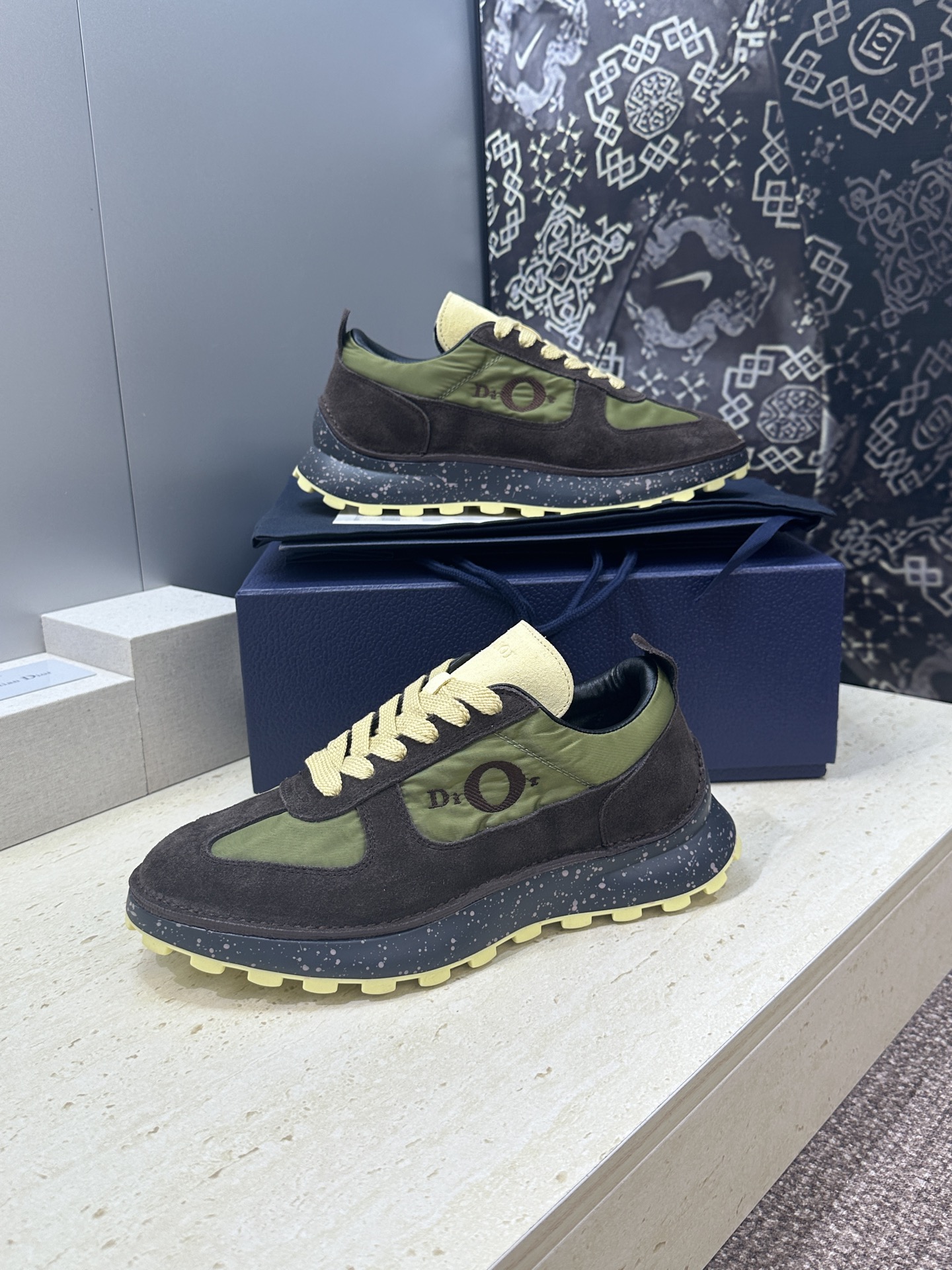 工厂价(仅男码）Dior 迪奥 2026春夏新款 Squash 摩登徳训运动鞋 明星同款厚底圆头系带休闲