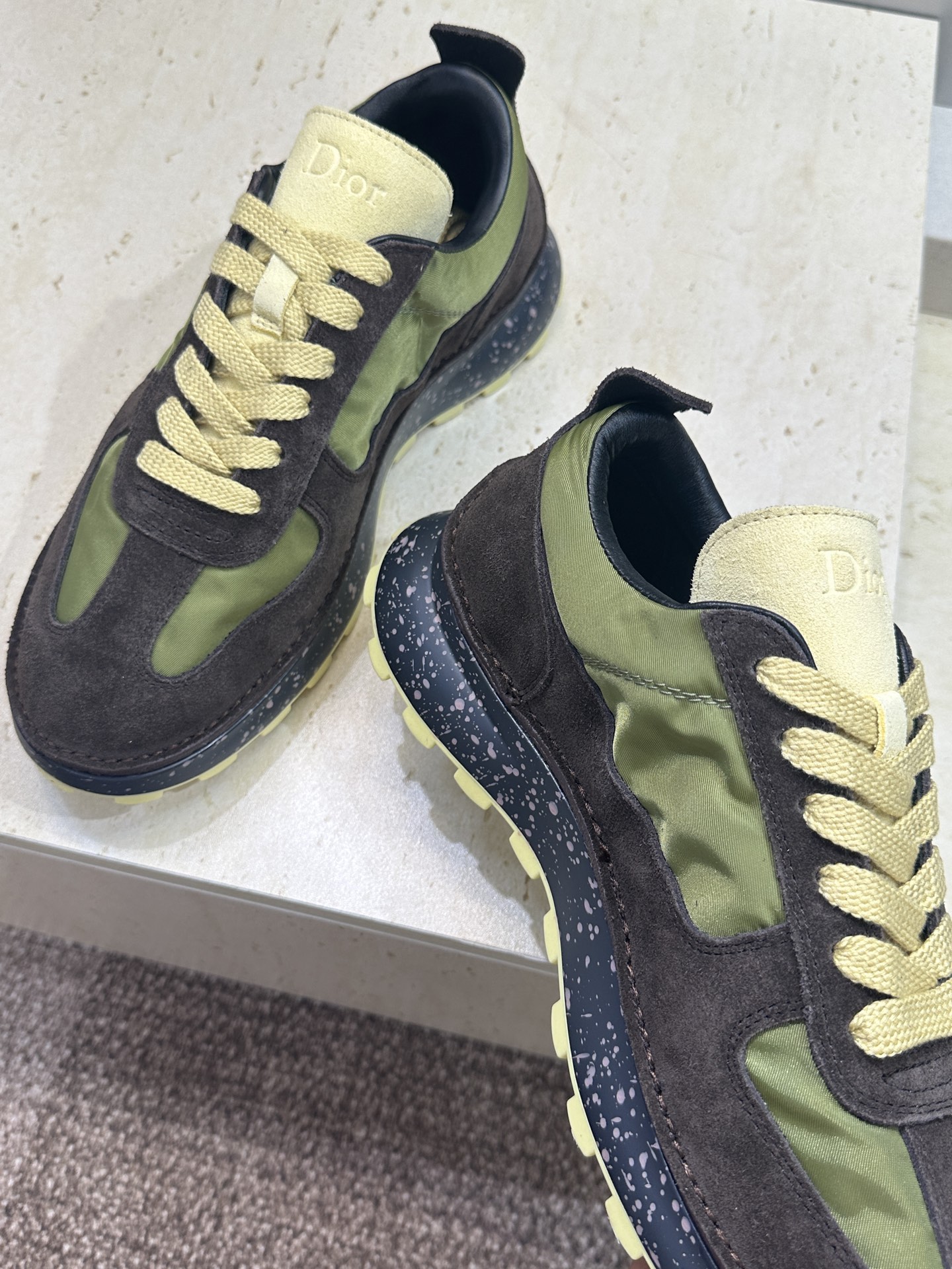 工厂价(仅男码）Dior 迪奥 2026春夏新款 Squash 摩登徳训运动鞋 明星同款厚底圆头系带休闲
