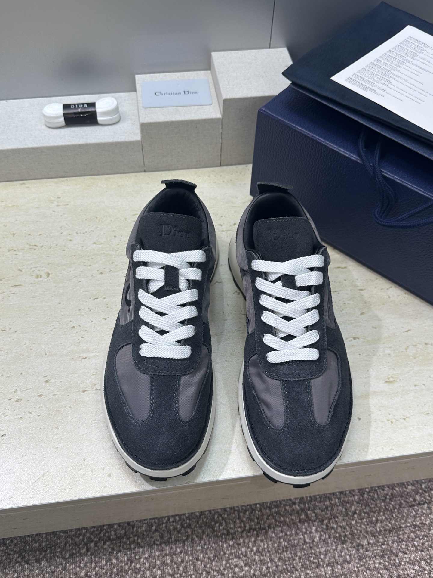 工厂价(仅男码）Dior 迪奥 2026春夏新款 Squash 摩登徳训运动鞋 明星同款厚底圆头系带休闲