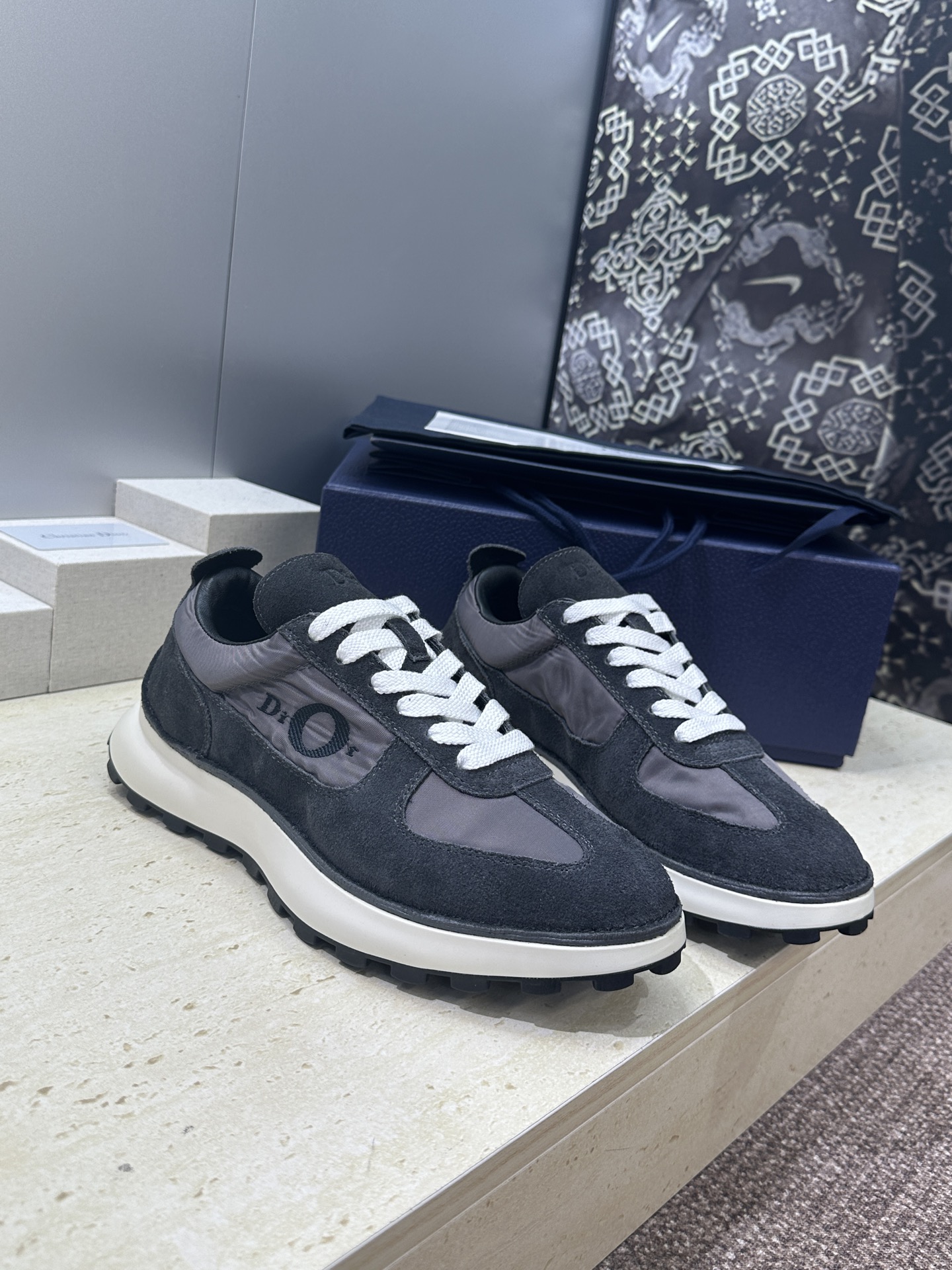 工厂价(仅男码）Dior 迪奥 2026春夏新款 Squash 摩登徳训运动鞋 明星同款厚底圆头系带休闲