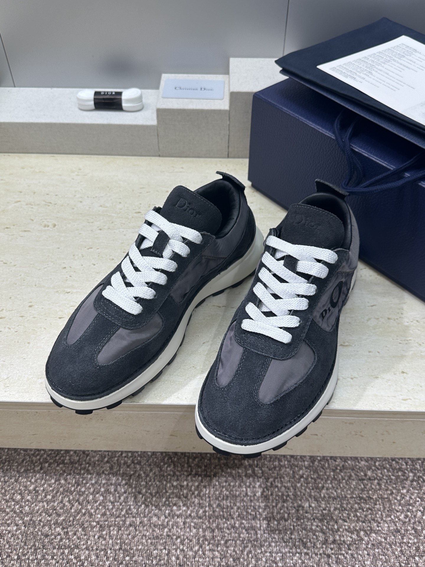 工厂价(仅男码）Dior 迪奥 2026春夏新款 Squash 摩登徳训运动鞋 明星同款厚底圆头系带休闲