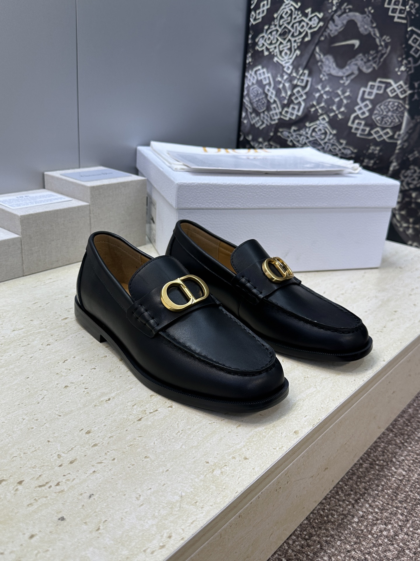 Dior 迪奥2026春夏新款 Palais 低跟方头玛丽珍芭蕾舞女鞋  CD字母logo五金扣时尚拼色