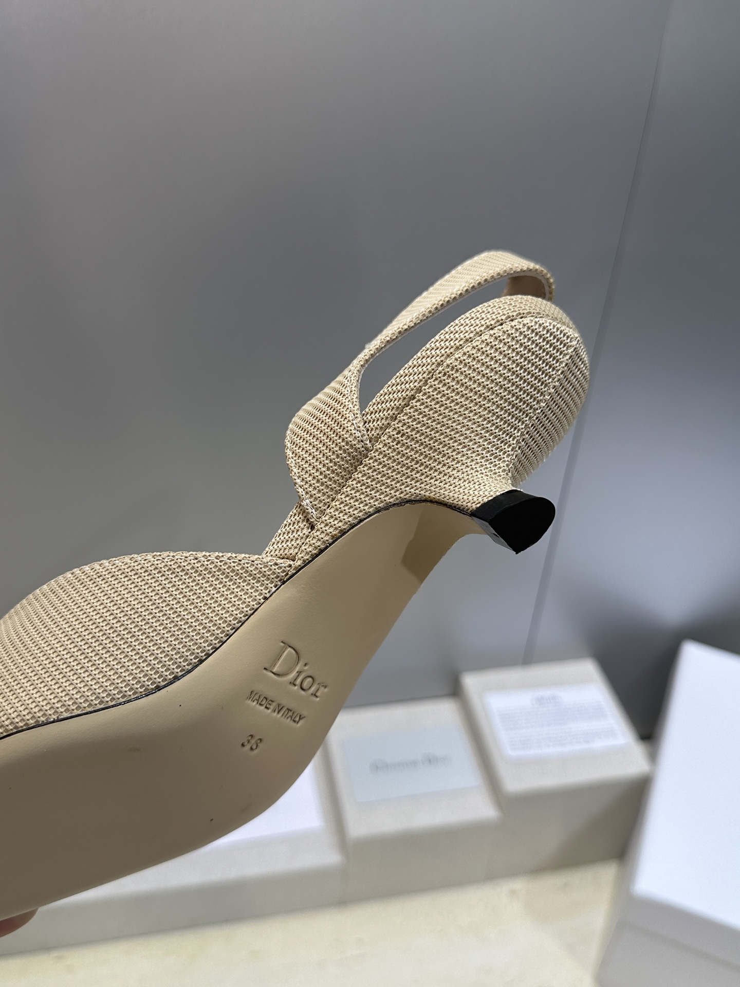 代购级 J‘ADIOR织带后空凉鞋 迪奥 Dior 2026 春夏新款提花刺绣字母logo低跟尖头蝴蝶结
