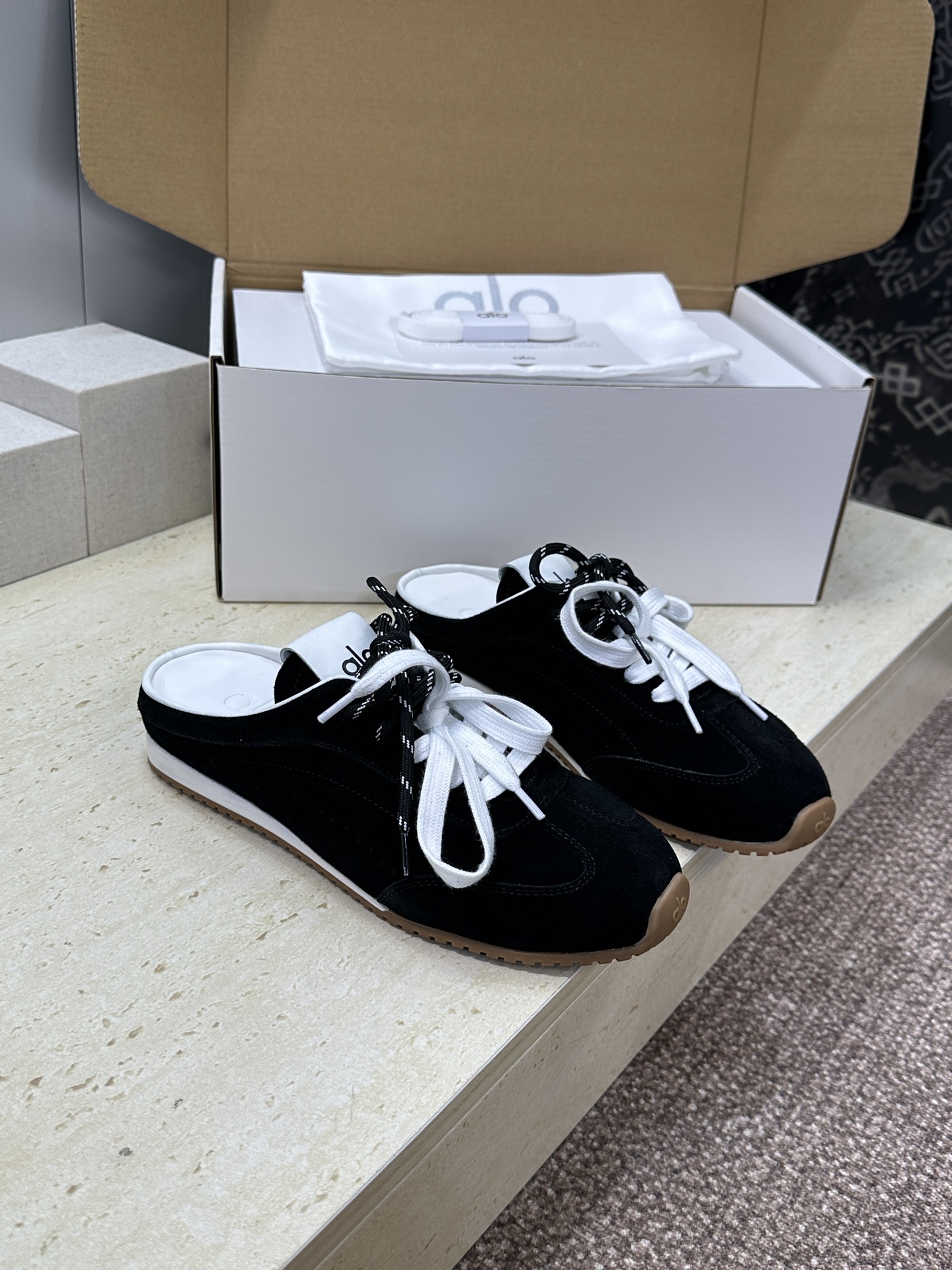（配全套飞机盒） alo 2026春夏新款高定系列 Sunset Sneaker系带徳训休闲运动穆勒女鞋