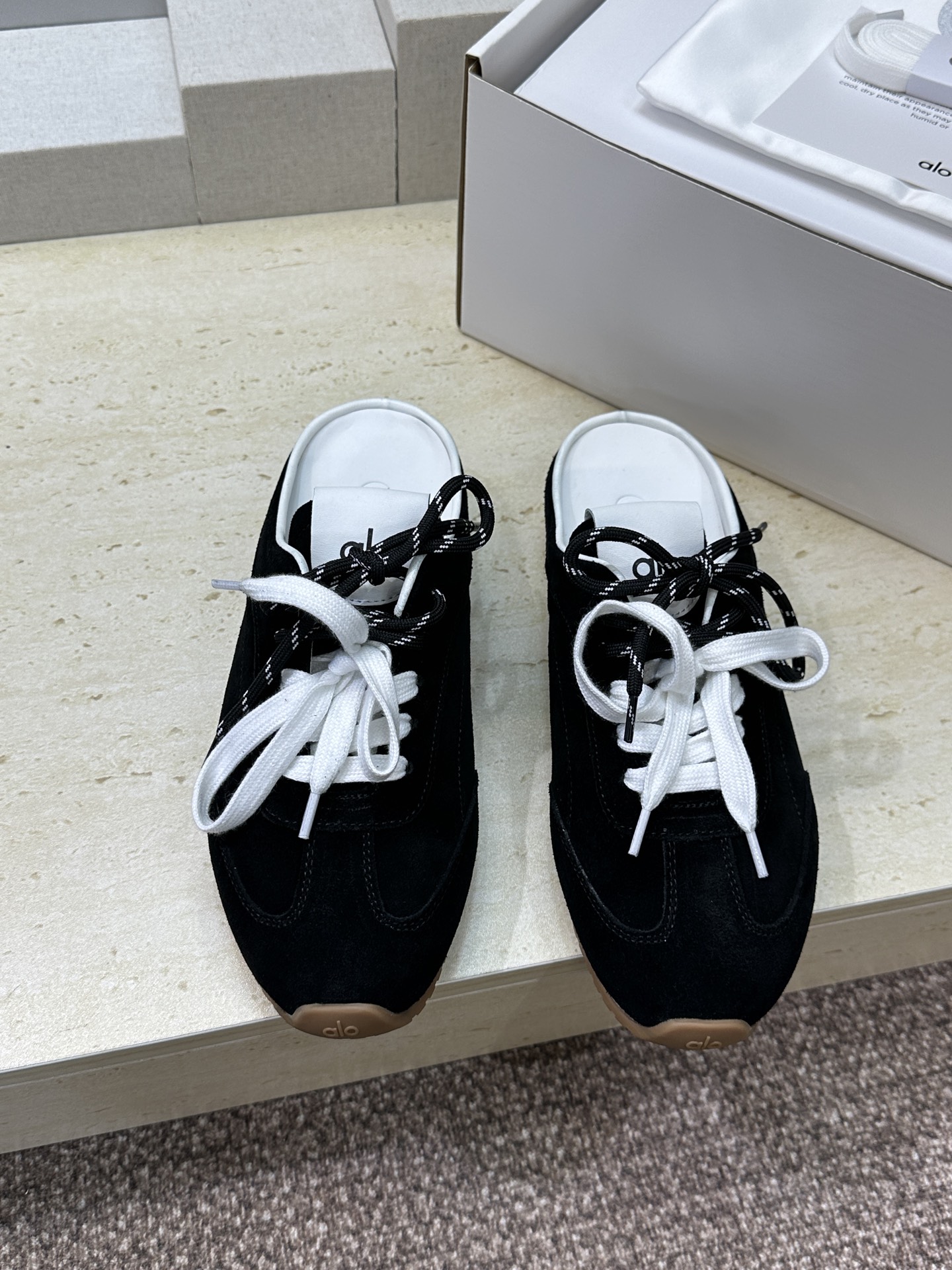 （配全套飞机盒） alo 2026春夏新款高定系列 Sunset Sneaker系带徳训休闲运动穆勒女鞋
