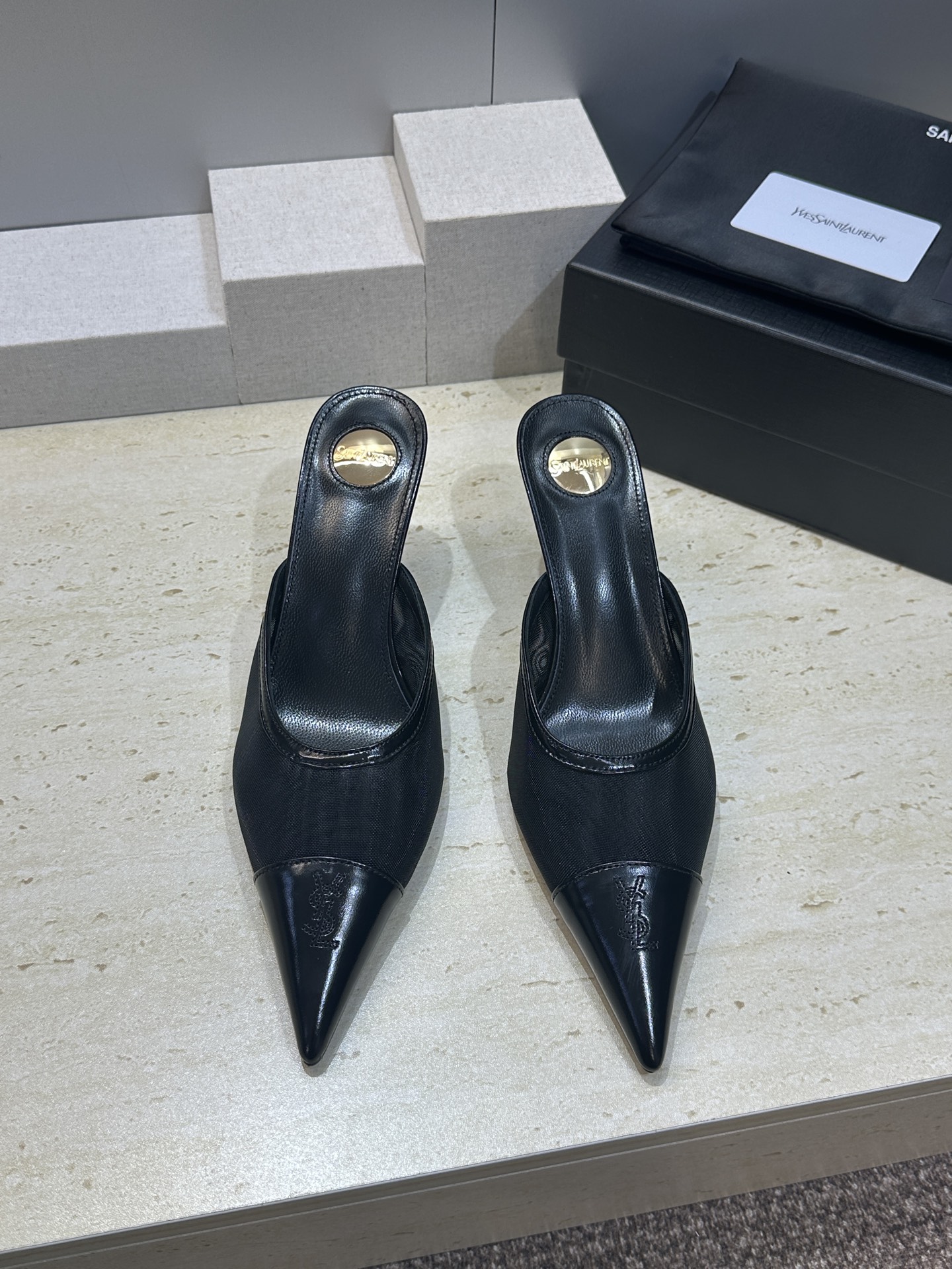 SAINT LAURENT PARIS 圣罗兰2026春夏新款高跟尖头女鞋  YSL字母logo明星同款