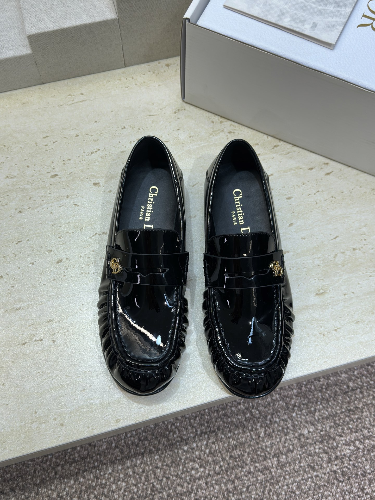 (配全套飞机盒)Dior 迪奥2026春夏新款 D-Time平底圆头玛丽珍芭蕾舞娃娃女鞋 CD字母log