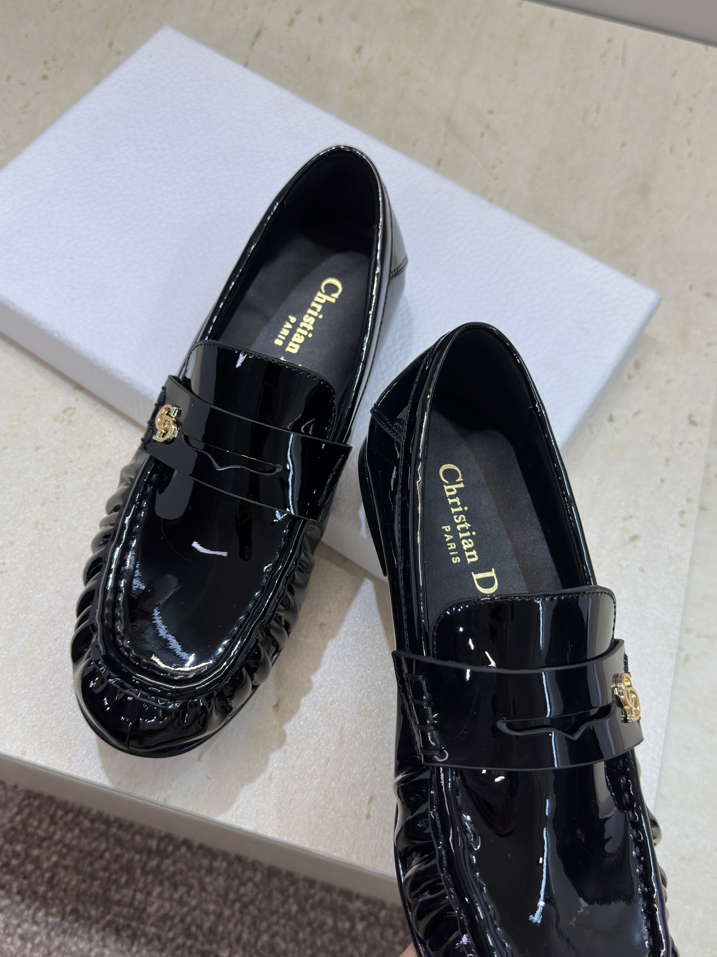 (配全套飞机盒)Dior 迪奥2026春夏新款 D-Time平底圆头玛丽珍芭蕾舞娃娃女鞋 CD字母log