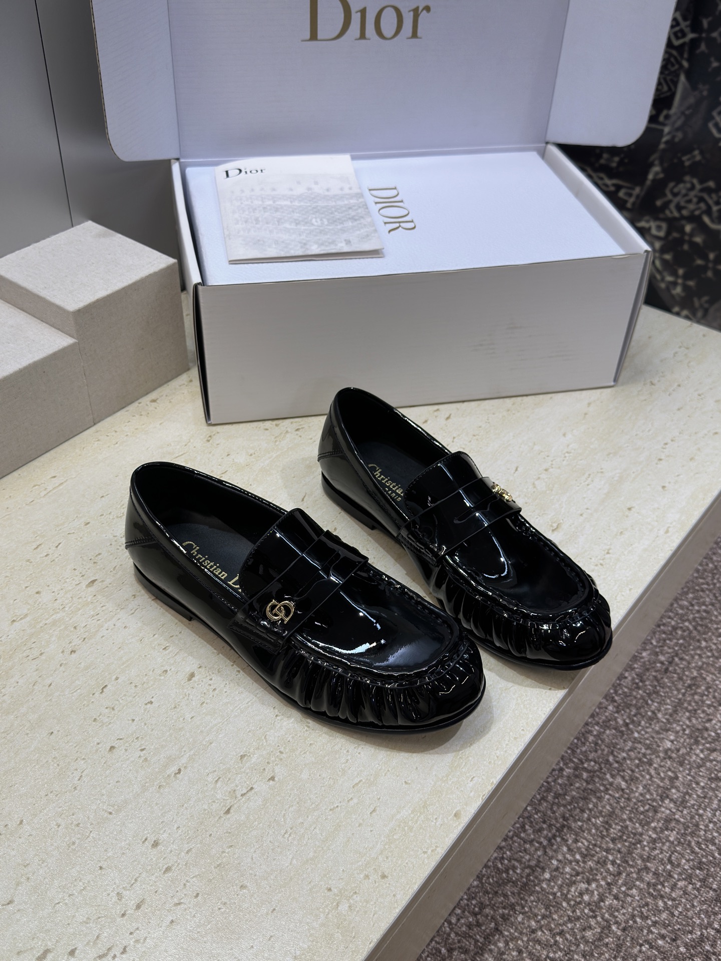 (配全套飞机盒)Dior 迪奥2026春夏新款 D-Time平底圆头玛丽珍芭蕾舞娃娃女鞋 CD字母log
