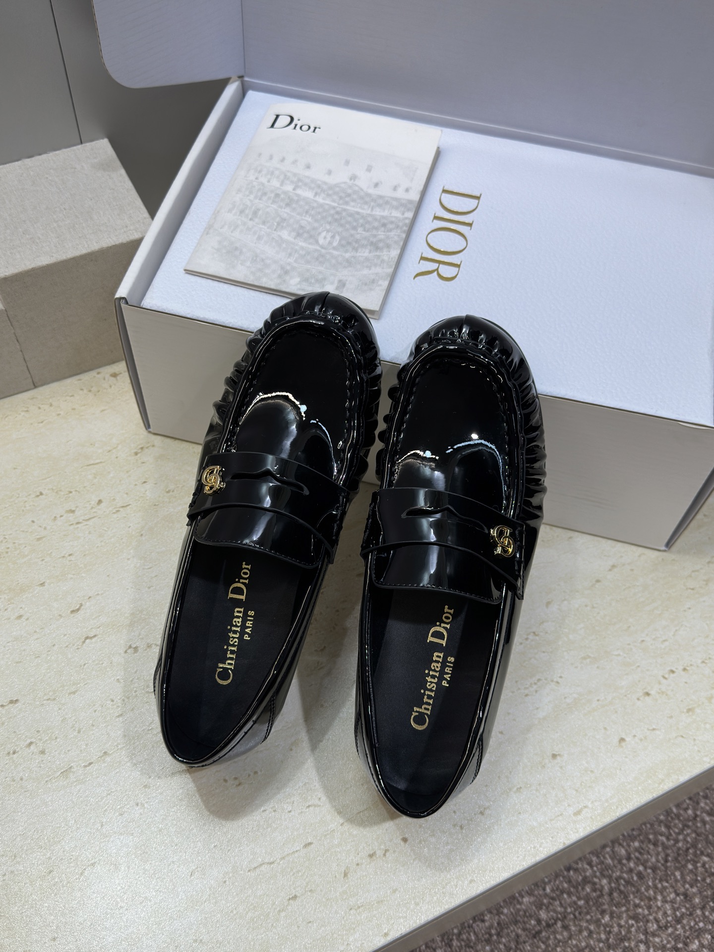 (配全套飞机盒)Dior 迪奥2026春夏新款 D-Time平底圆头玛丽珍芭蕾舞娃娃女鞋 CD字母log