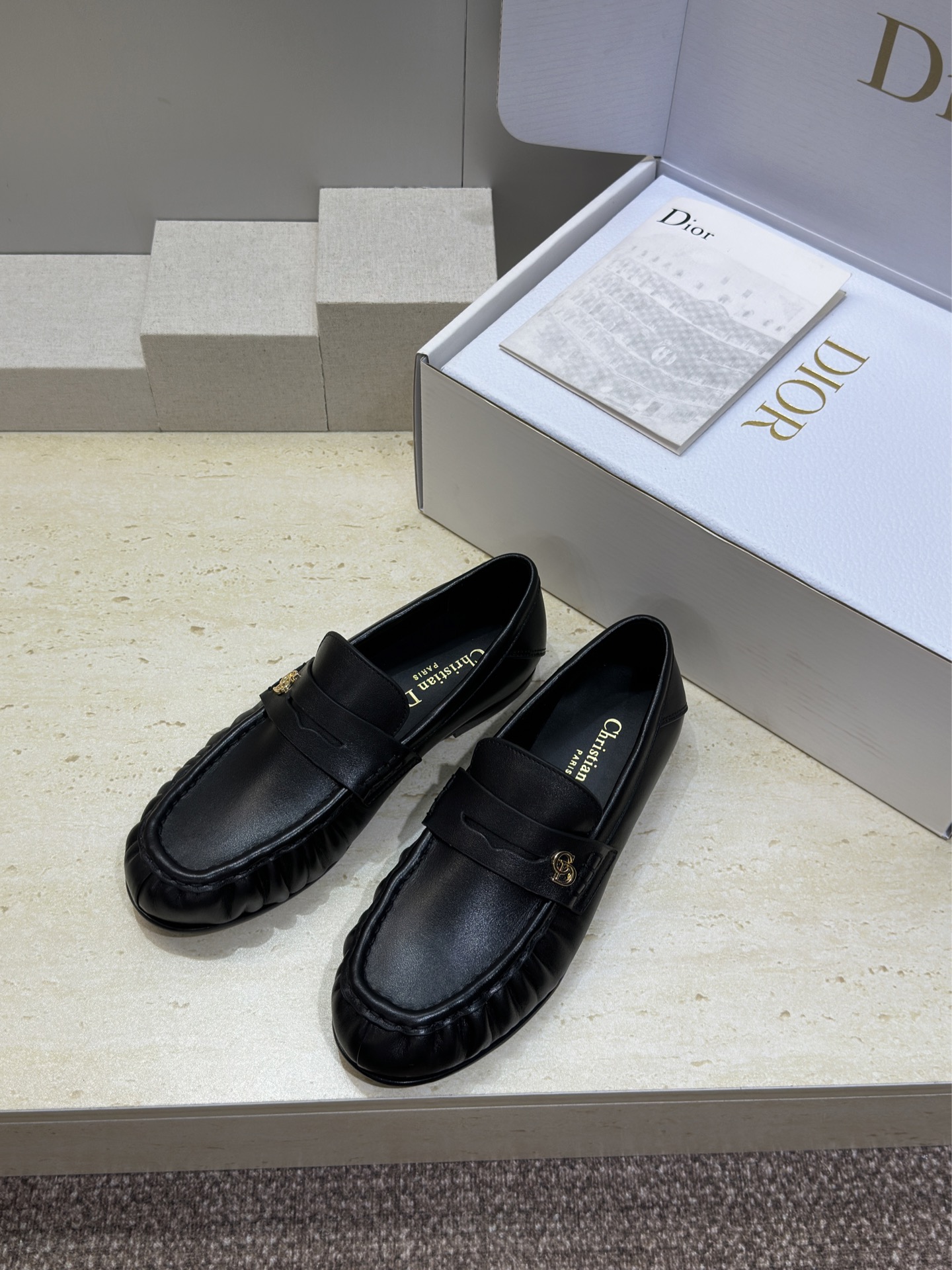 (配全套飞机盒)Dior 迪奥2026春夏新款 D-Time平底圆头玛丽珍芭蕾舞娃娃女鞋 CD字母log