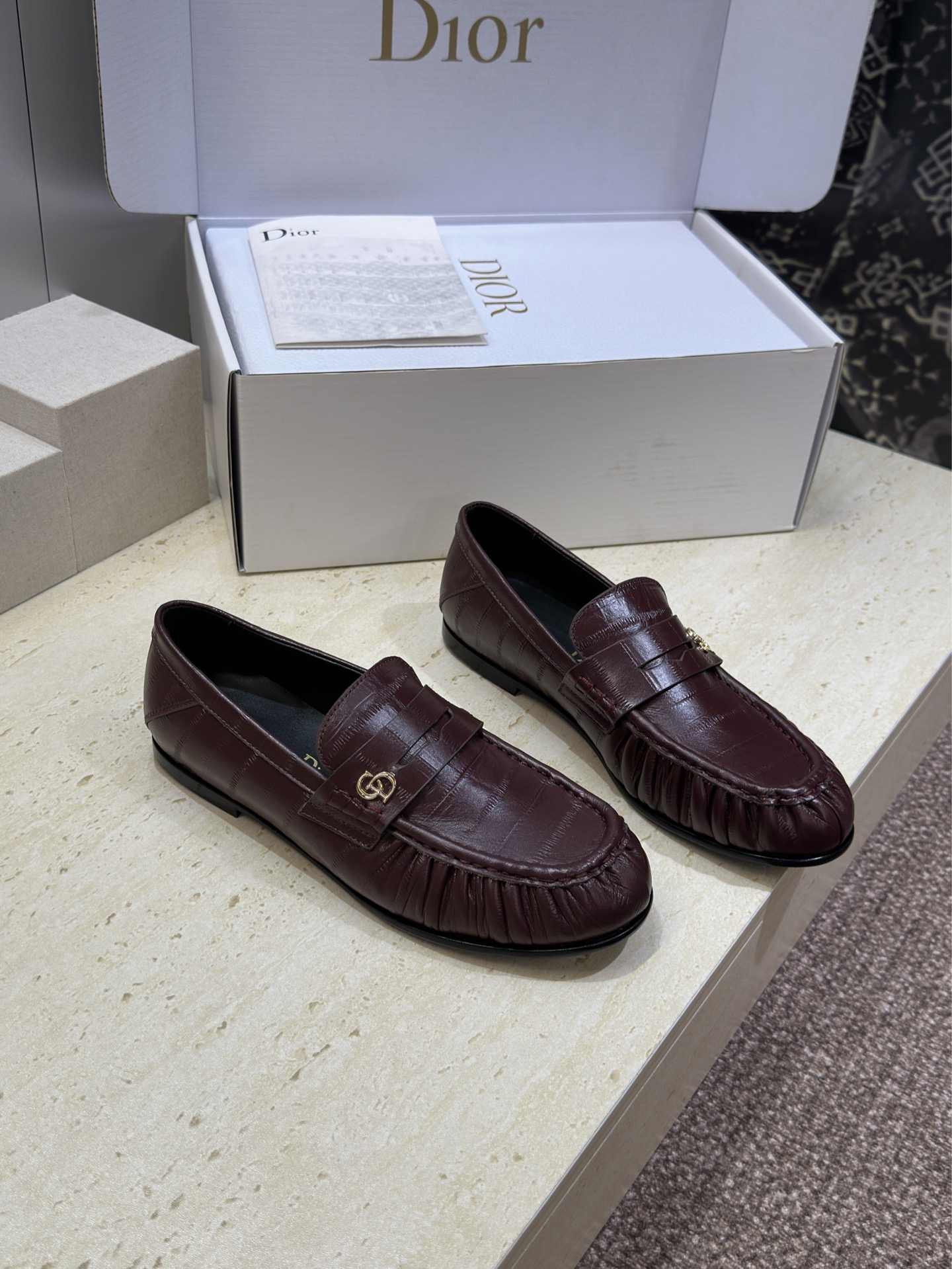 (配全套飞机盒)Dior 迪奥2026春夏新款 D-Time平底圆头玛丽珍芭蕾舞娃娃女鞋 CD字母log