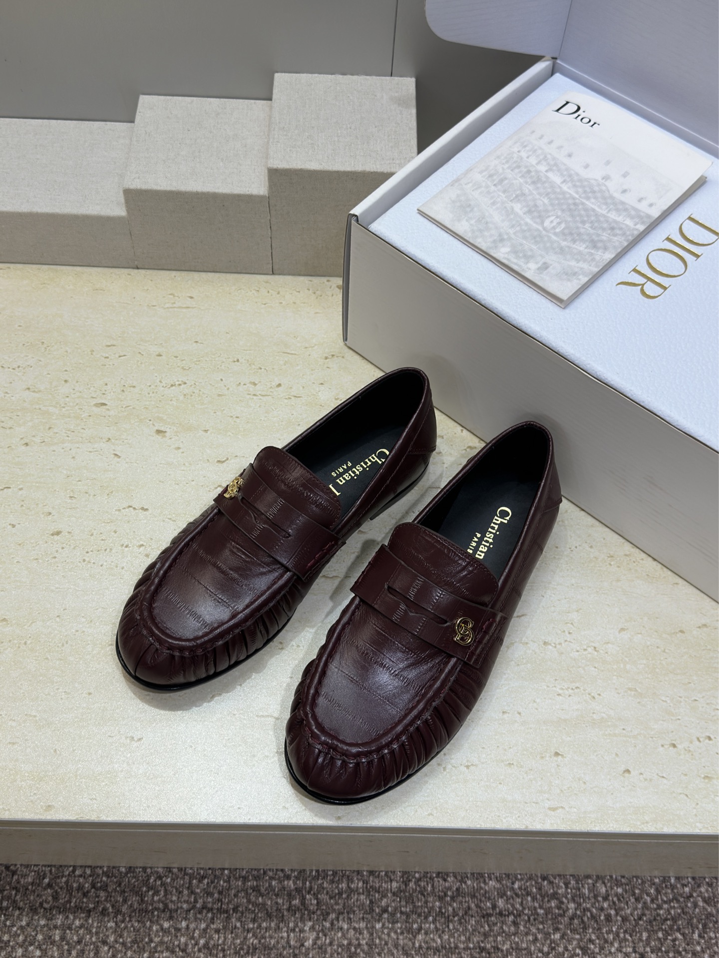 (配全套飞机盒)Dior 迪奥2026春夏新款 D-Time平底圆头玛丽珍芭蕾舞娃娃女鞋 CD字母log