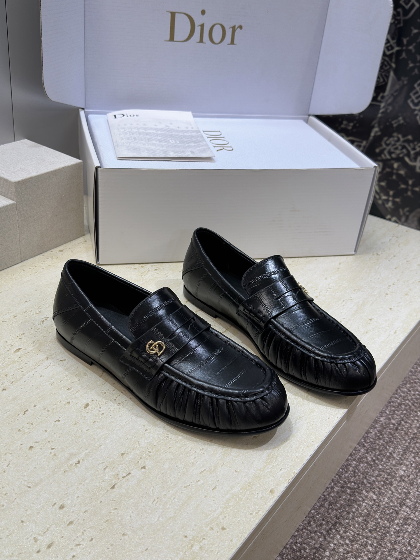 (配全套飞机盒)Dior 迪奥2026春夏新款 D-Time平底圆头玛丽珍芭蕾舞娃娃女鞋 CD字母log