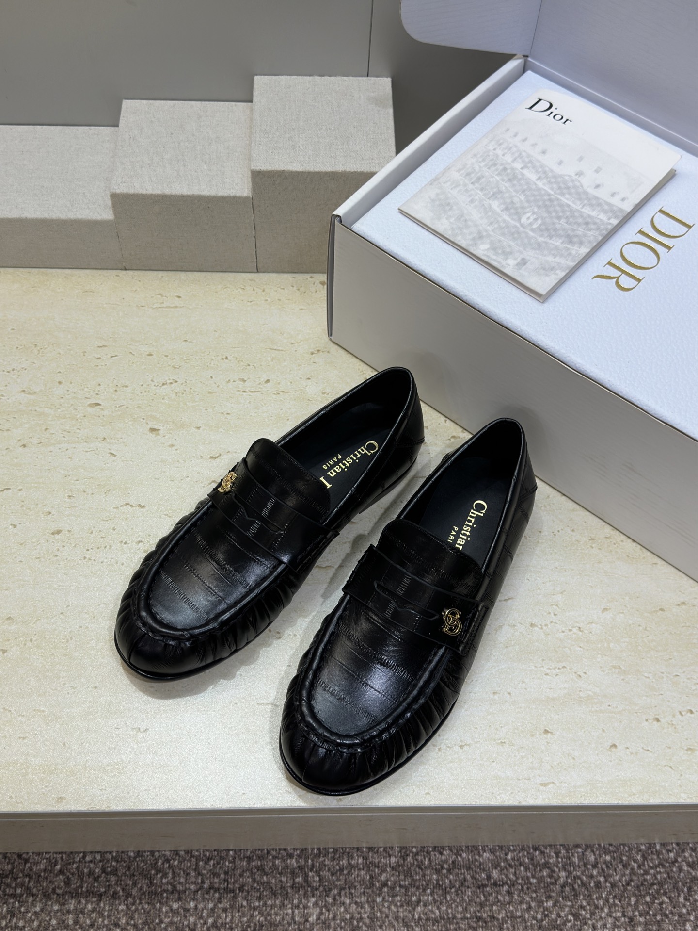 (配全套飞机盒)Dior 迪奥2026春夏新款 D-Time平底圆头玛丽珍芭蕾舞娃娃女鞋 CD字母log