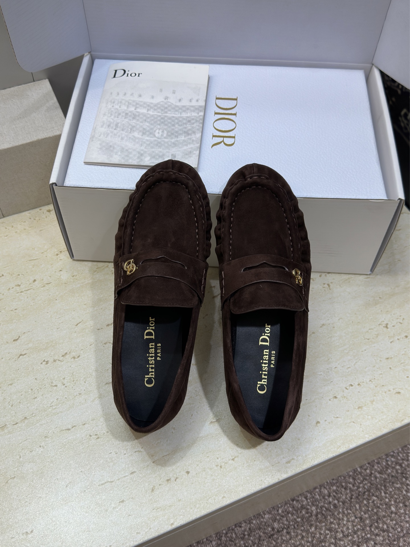 (配全套飞机盒)Dior 迪奥2026春夏新款 D-Time平底圆头玛丽珍芭蕾舞娃娃女鞋 CD字母log