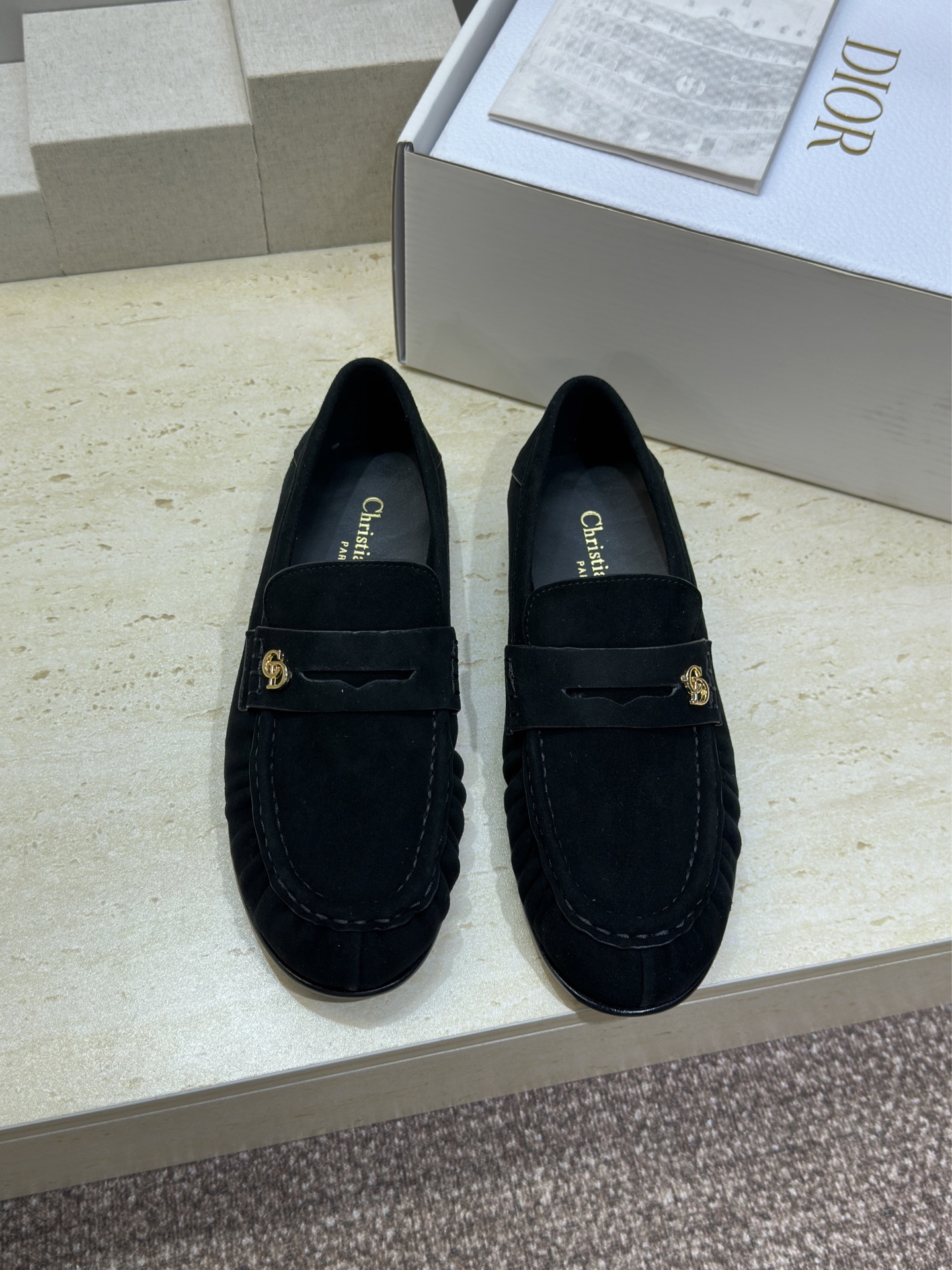 (配全套飞机盒)Dior 迪奥2026春夏新款 D-Time平底圆头玛丽珍芭蕾舞娃娃女鞋 CD字母log
