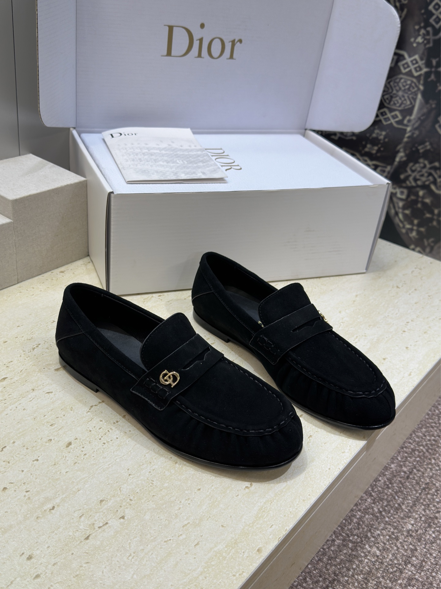 (配全套飞机盒)Dior 迪奥2026春夏新款 D-Time平底圆头玛丽珍芭蕾舞娃娃女鞋 CD字母log