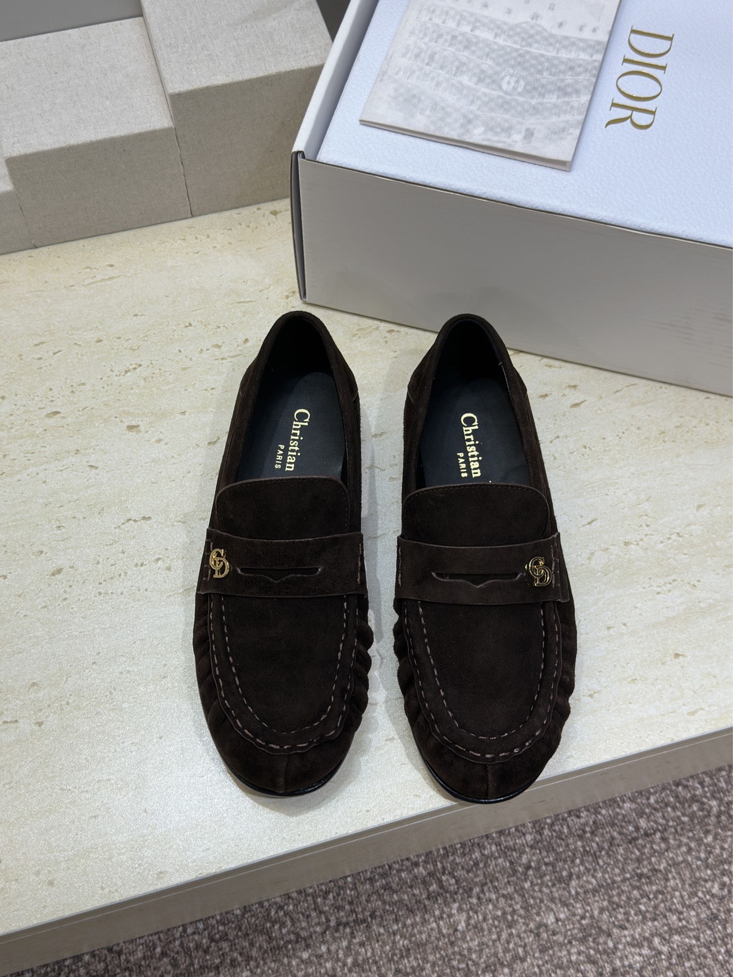 (配全套飞机盒)Dior 迪奥2026春夏新款 D-Time平底圆头玛丽珍芭蕾舞娃娃女鞋 CD字母log
