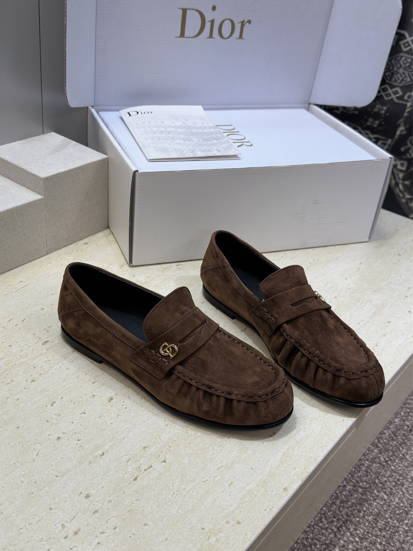 (配全套飞机盒)Dior 迪奥2026春夏新款 D-Time平底圆头玛丽珍芭蕾舞娃娃女鞋 CD字母log