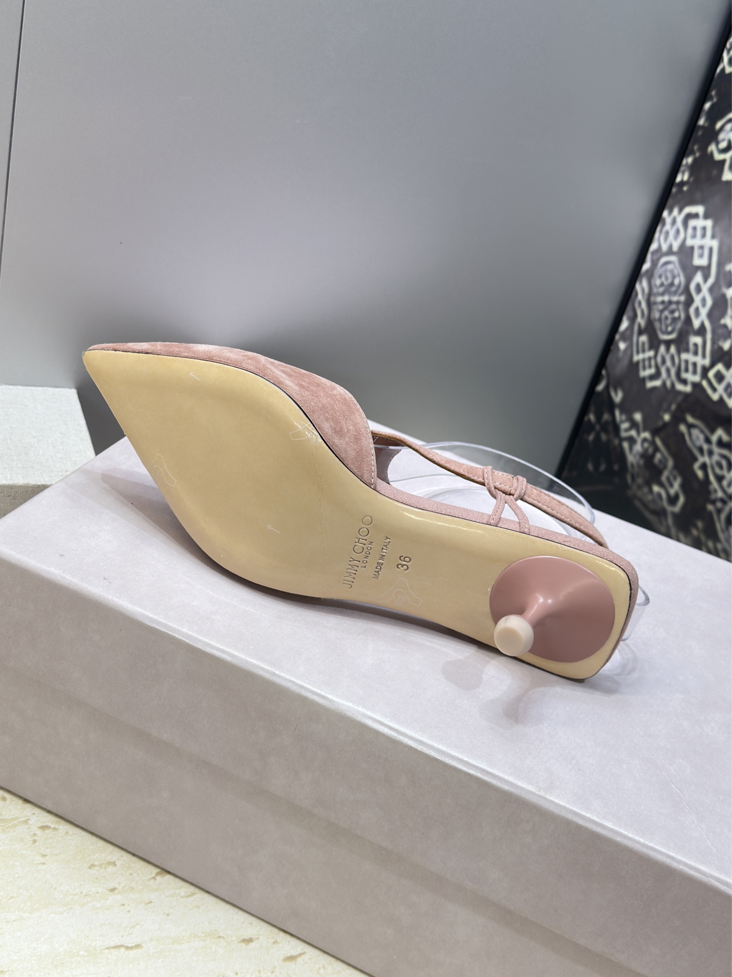 周仰杰Jimmy Choo 2026早春新款时尚拼色女鞋 吉米周JC明星同款字母logo五金扣中跟尖头串