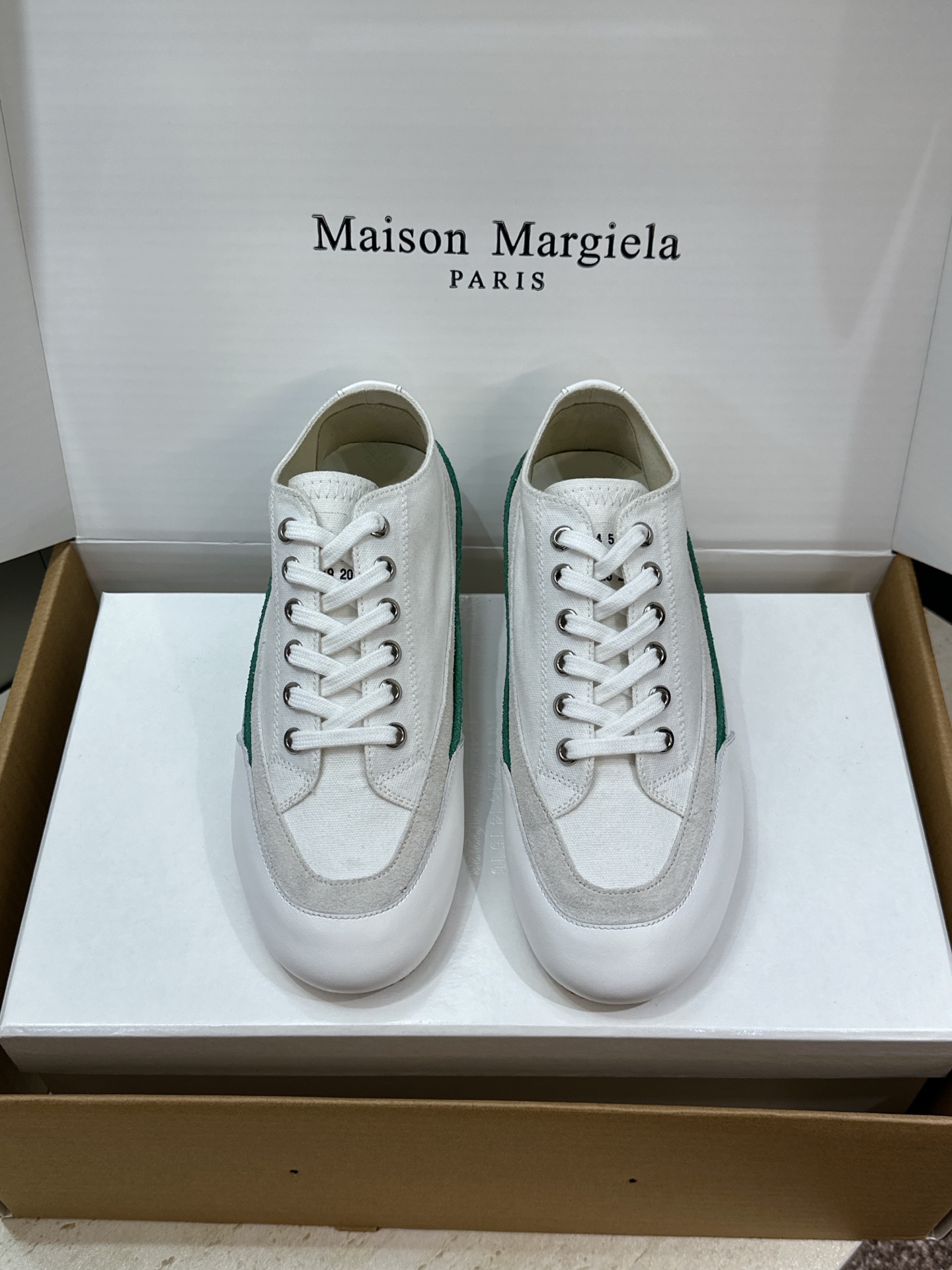 （配全套飞机盒）MaisonMargiela 2026春夏情侣新款系带德训休闲鞋 MM6 马吉拉字母lo