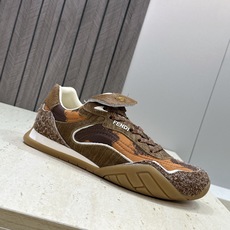 FENDI 芬迪2026春夏新款系列 Wave Pulse系带休闲运动女跑鞋 F家字母logo 拼色厚底 FENDI 芬迪2026春夏新款系列 Wave Pulse系带休闲运动女跑鞋 F家字母logo 拼色厚底
