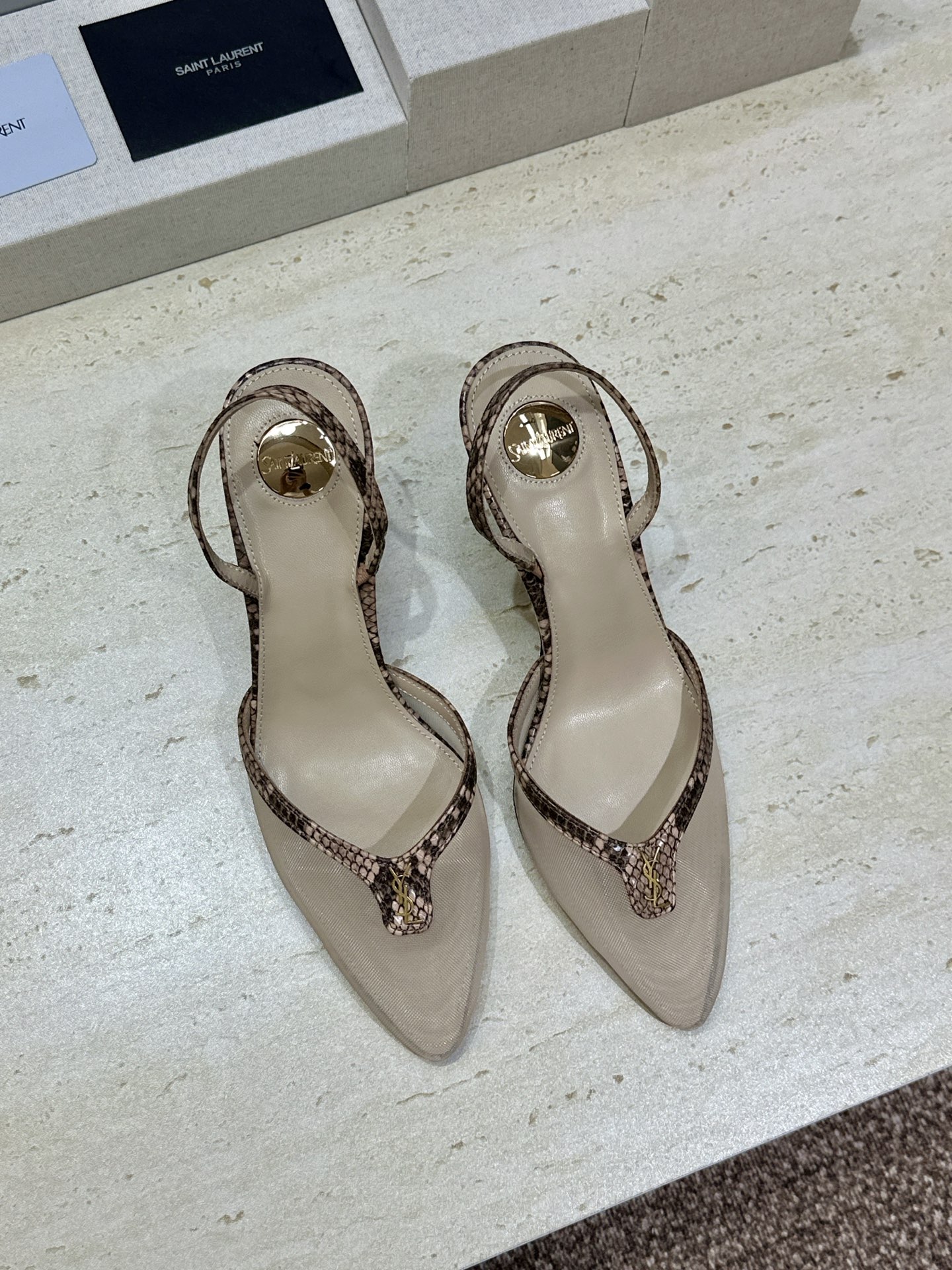 SAINT LAURENT PARIS 圣罗兰2026春夏新款高跟尖头女鞋  YSL字母logo明星同款