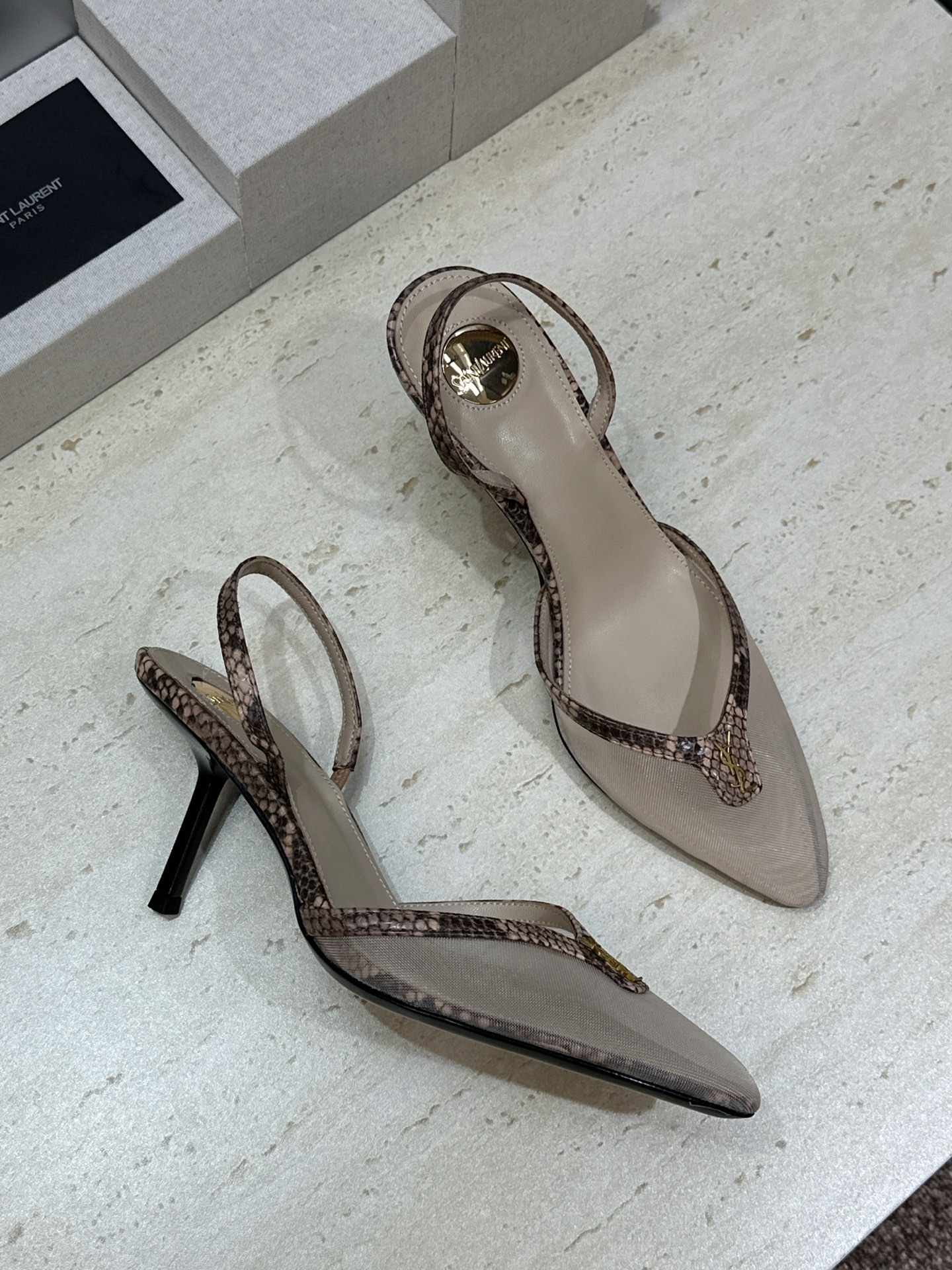 SAINT LAURENT PARIS 圣罗兰2026春夏新款高跟尖头女鞋  YSL字母logo明星同款