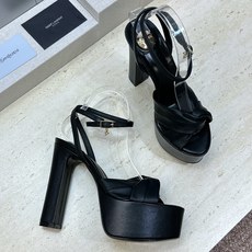 Saint Laurent 圣罗兰 2026春夏新款防水台恨太高交叉带气场高跟女鞋 YSL字母logo五 Saint Laurent 圣罗兰 2026春夏新款防水台恨太高交叉带气场高跟女鞋 YSL字母logo五