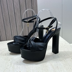 Saint Laurent 圣罗兰 2026春夏新款防水台恨太高交叉带气场高跟女鞋 YSL字母logo五 Saint Laurent 圣罗兰 2026春夏新款防水台恨太高交叉带气场高跟女鞋 YSL字母logo五