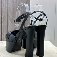 Saint Laurent 圣罗兰 2026春夏新款防水台恨太高交叉带气场高跟女鞋 YSL字母logo五 Saint Laurent 圣罗兰 2026春夏新款防水台恨太高交叉带气场高跟女鞋 YSL字母logo五