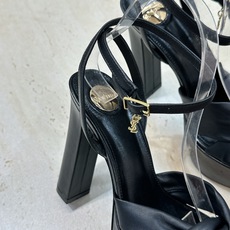 Saint Laurent 圣罗兰 2026春夏新款防水台恨太高交叉带气场高跟女鞋 YSL字母logo五 Saint Laurent 圣罗兰 2026春夏新款防水台恨太高交叉带气场高跟女鞋 YSL字母logo五