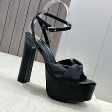 Saint Laurent 圣罗兰 2026春夏新款防水台恨太高交叉带气场高跟女鞋 YSL字母logo五 Saint Laurent 圣罗兰 2026春夏新款防水台恨太高交叉带气场高跟女鞋 YSL字母logo五