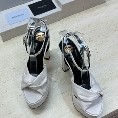 Saint Laurent 圣罗兰 2026春夏新款防水台恨太高交叉带气场高跟女鞋 YSL字母logo五 Saint Laurent 圣罗兰 2026春夏新款防水台恨太高交叉带气场高跟女鞋 YSL字母logo五