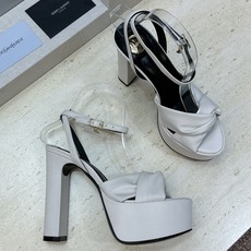 Saint Laurent 圣罗兰 2026春夏新款防水台恨太高交叉带气场高跟女鞋 YSL字母logo五 Saint Laurent 圣罗兰 2026春夏新款防水台恨太高交叉带气场高跟女鞋 YSL字母logo五