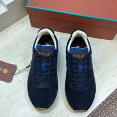 Loro Piana 2026春夏新款情侣系列休闲系带德训鞋 LP字母logo平底圆头老钱风拼色阿甘跑鞋 材质:鞋面进 Loro Piana 2026春夏新款情侣系列休闲系带德训鞋 LP字母logo平底圆头老钱风拼色阿甘跑鞋 材质:鞋面进