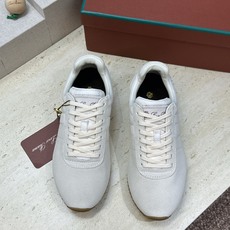 Loro Piana 2026春夏新款情侣系列休闲系带德训鞋 LP字母logo平底圆头老钱风拼色阿甘跑鞋 材质:鞋面进 Loro Piana 2026春夏新款情侣系列休闲系带德训鞋 LP字母logo平底圆头老钱风拼色阿甘跑鞋 材质:鞋面进