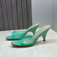 Gianvito Rossi 塞乔.罗茜2026春夏新款糖果色女鞋 GR字母logo高跟圆头鱼嘴露趾拼色凉拖鞋 材质:鞋 Gianvito Rossi 塞乔.罗茜2026春夏新款糖果色女鞋 GR字母logo高跟圆头鱼嘴露趾拼色凉拖鞋 材质:鞋