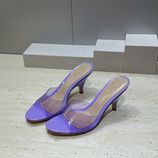 Gianvito Rossi 塞乔.罗茜2026春夏新款糖果色女鞋 GR字母logo高跟圆头鱼嘴露趾拼色凉拖鞋 材质:鞋 Gianvito Rossi 塞乔.罗茜2026春夏新款糖果色女鞋 GR字母logo高跟圆头鱼嘴露趾拼色凉拖鞋 材质:鞋