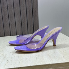 Gianvito Rossi 塞乔.罗茜2026春夏新款糖果色女鞋 GR字母logo高跟圆头鱼嘴露趾拼色凉拖鞋 材质:鞋 Gianvito Rossi 塞乔.罗茜2026春夏新款糖果色女鞋 GR字母logo高跟圆头鱼嘴露趾拼色凉拖鞋 材质:鞋