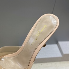 Gianvito Rossi 塞乔.罗茜2026春夏新款糖果色女鞋 GR字母logo高跟圆头鱼嘴露趾拼色凉拖鞋 材质:鞋 Gianvito Rossi 塞乔.罗茜2026春夏新款糖果色女鞋 GR字母logo高跟圆头鱼嘴露趾拼色凉拖鞋 材质:鞋