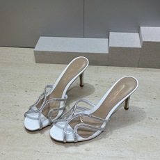 Gianvito Rossi 塞乔.罗茜2026春夏新款糖果色水钻女鞋 GR字母logo高跟圆头鱼嘴露趾拼色凉拖鞋 材质 Gianvito Rossi 塞乔.罗茜2026春夏新款糖果色水钻女鞋 GR字母logo高跟圆头鱼嘴露趾拼色凉拖鞋 材质