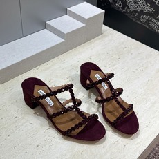 Aquazzura 2026春夏新款水钻中跟拼色女鞋 菠萝鞋字母logo五金扣粗跟圆头露趾凉拖鞋 材质:鞋面进口小牛皮/ Aquazzura 2026春夏新款水钻中跟拼色女鞋 菠萝鞋字母logo五金扣粗跟圆头露趾凉拖鞋 材质:鞋面进口小牛皮/