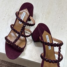 Aquazzura 2026春夏新款水钻中跟拼色女鞋 菠萝鞋字母logo五金扣粗跟圆头露趾凉拖鞋 材质:鞋面进口小牛皮/ Aquazzura 2026春夏新款水钻中跟拼色女鞋 菠萝鞋字母logo五金扣粗跟圆头露趾凉拖鞋 材质:鞋面进口小牛皮/