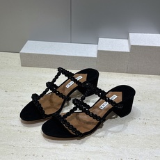 Aquazzura 2026春夏新款水钻中跟拼色女鞋 菠萝鞋字母logo五金扣粗跟圆头露趾凉拖鞋 材质:鞋面进口小牛皮/ Aquazzura 2026春夏新款水钻中跟拼色女鞋 菠萝鞋字母logo五金扣粗跟圆头露趾凉拖鞋 材质:鞋面进口小牛皮/