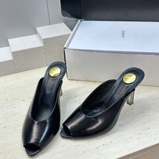 SAINT LAURENT PARIS 圣罗兰2026春夏新款高跟女鞋 YSL字母logo五金扣水晶跟尖头鱼嘴一字拖露 SAINT LAURENT PARIS 圣罗兰2026春夏新款高跟女鞋 YSL字母logo五金扣水晶跟尖头鱼嘴一字拖露